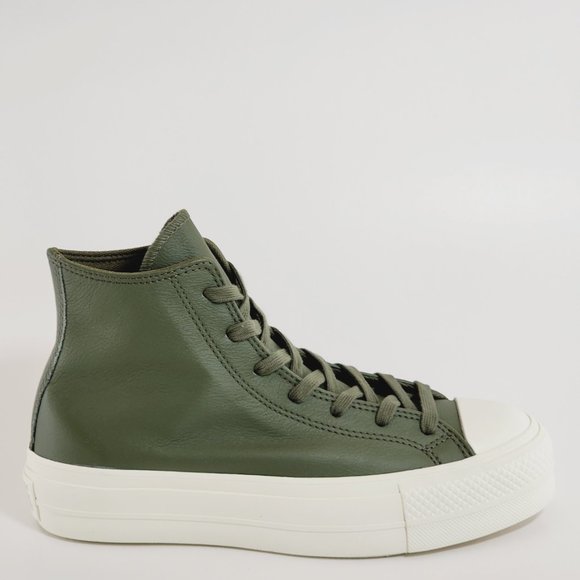 Converse CTAS Hi Lift Utility Green Leather Women's Platform Sneaker A07131C NWT - Picture 2 of 6